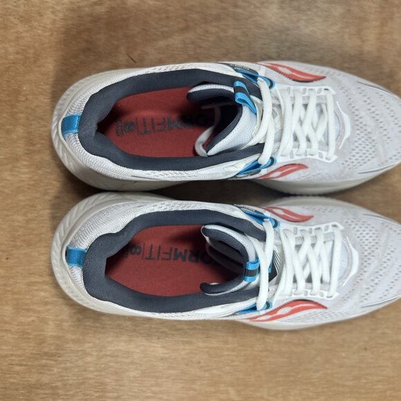 Saucony Omni 21 Women Size 8.5 Running Shoes White Blue Red S10762-31 - Picture 8 of 9